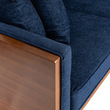 Mid-Century Modern Button-Tufted Loveseat