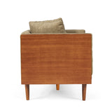 Mid-Century Modern Button-Tufted Loveseat