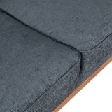 Mid-Century Modern Button-Tufted Loveseat
