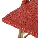 Outdoor French Wicker and Aluminum 29.5 Inch Barstools