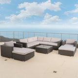 Outdoor Wicker Sectional w/ Cushions - NH805003