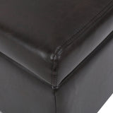 Rectangle Leather Storage Ottoman Bench - NH961003