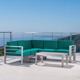 Outdoor Aluminum 5 Seater Sectional Sofa Set - NH867403