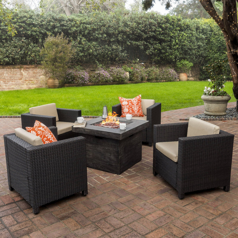 4-Seater Outdoor Fire Pit Chat Set - NH864003