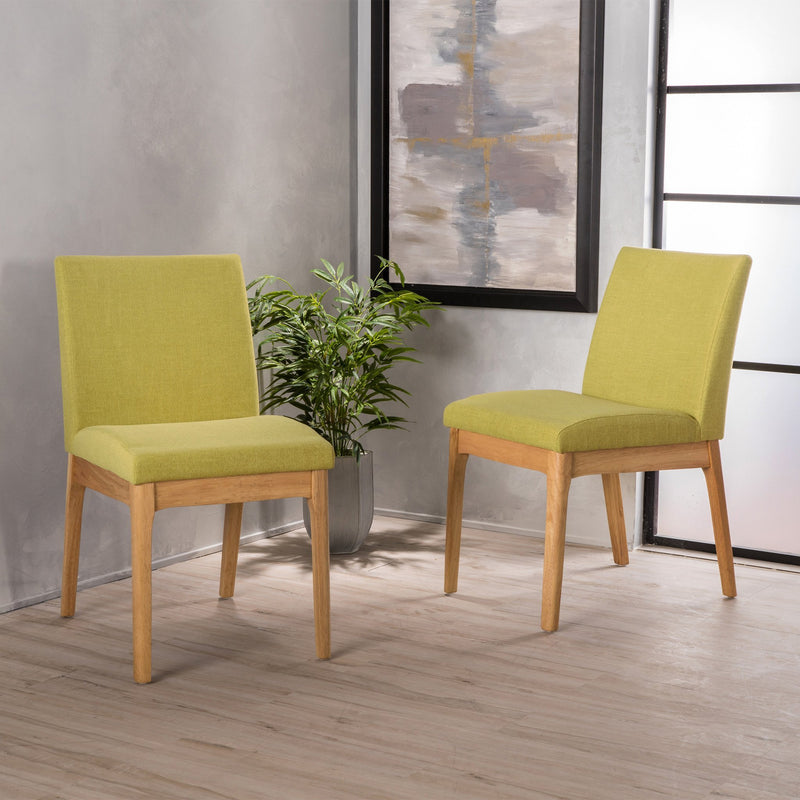 Fabric & Wood Finish Dining Chair (Set of 2) - NH489892