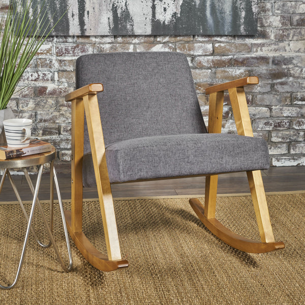 Mid Century Modern Fabric Rocking Chair - NH681203