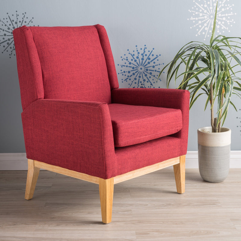 Red Fabric Accent Chair - NH661003