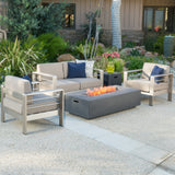 5pc Outdoor Fire Table Sofa Set - NH878992