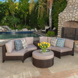 6pc Outdoor Sectional Sofa Set w/ Storage Trunk - NH640992