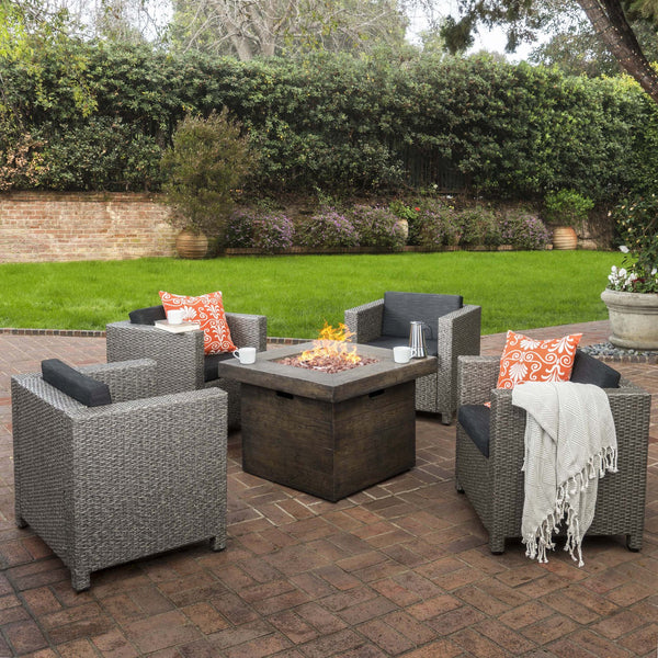 4-Seater Outdoor Fire Pit Chat Set - NH154003