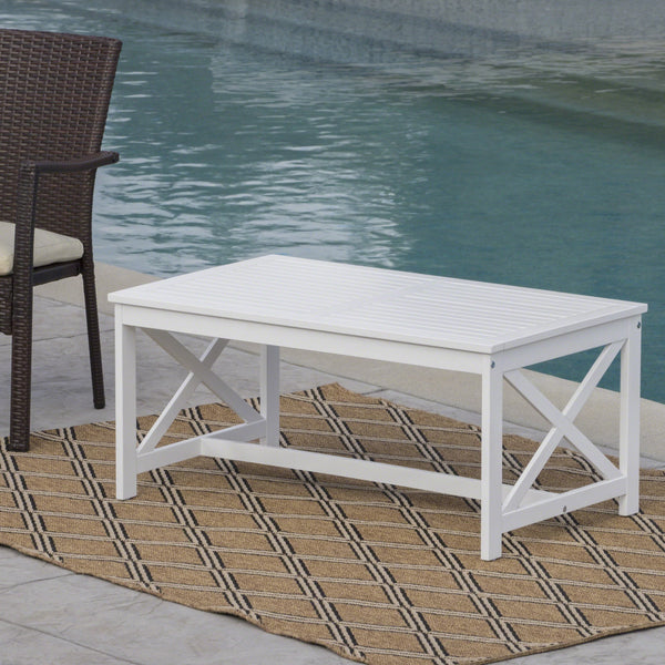 Ismus Outdoor Finished Acacia Wood Coffee Table