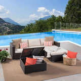 Outdoor 3 Seat Wicker Couch Set with  Storage Coffee Table - NH923403