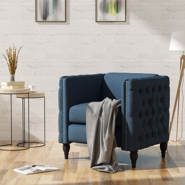 Modern Tufted Fabric Armchair - NH449303
