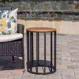 Outdoor Natural Finished Acacia Wood 15-inch Accent Table - NH431103