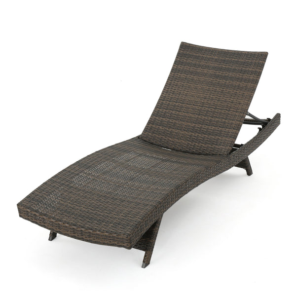 Outdoor Modern Adjustable Wicker Chaise Lounge Chair - NH256003