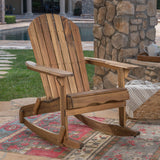Outdoor Acacia Wood Adirondack Rocking Chair - NH430403