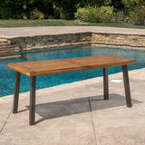 Teak Finish Acacia Wood Dining Table - NH291892