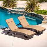 Outdoor Adjustable Chaise Lounge Chairs w/ Cushions (set of 2) - NH339592