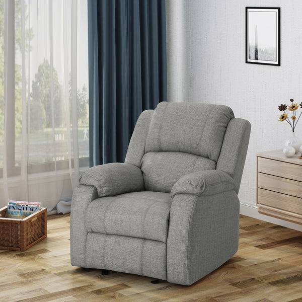 Contemporary Pillow Top Fabric Upholstered Gliding Recliner Chair - NH483403