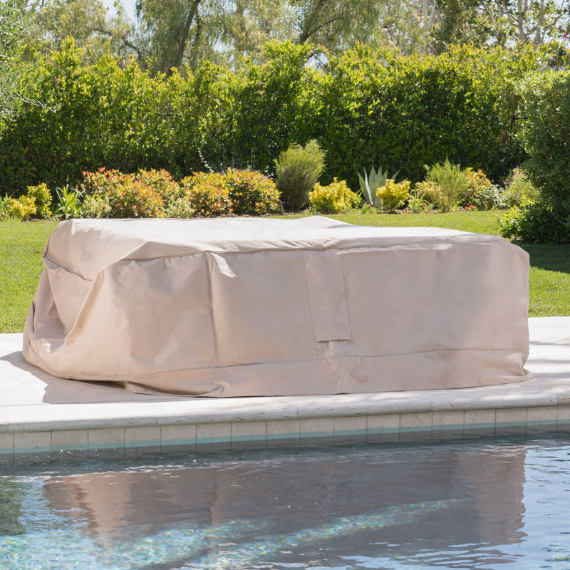 Outdoor Beige Waterproof Fabric Chat Set Cover - NH515003