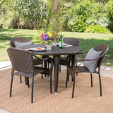 Outdoor 5 Piece Wicker Dining Set - NH141103