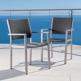Outdoor Wicker Dining Chairs w/ Aluminum Frame (Set of 2) - NH163003