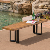 Outdoor Finish Light Weight Concrete Dining Bench - NH301403