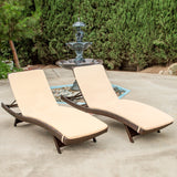 Outdoor Adjustable Chaise Lounge Chairs w/ Cushions (set of 2) - NH339592