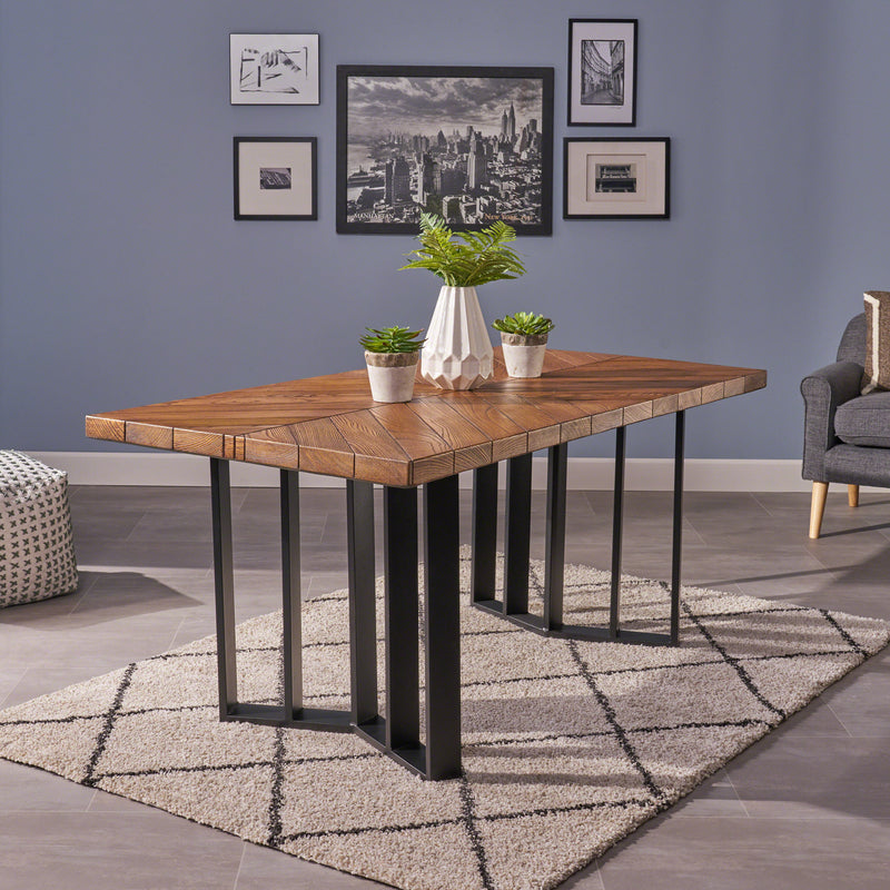Rosa Indoor Farmhouse Light Weight Concrete Dining Table - NH721403