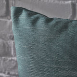 Indoor Teal Water Resistant Small Square Throw Pillow - NH129203