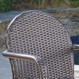 Outdoor Wicker Armed Stack Chairs With Aluminum Frame (Set of 4) - NH542103
