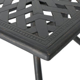 Outdoor Patina Copper Cast Aluminum Dining Table - NH276003