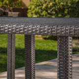 Outdoor 64 Inch Wicker Square Dining Table - NH898303