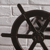 Outdoor Patina Copper Aluminum Ship Wheel Hose Holder - NH486303