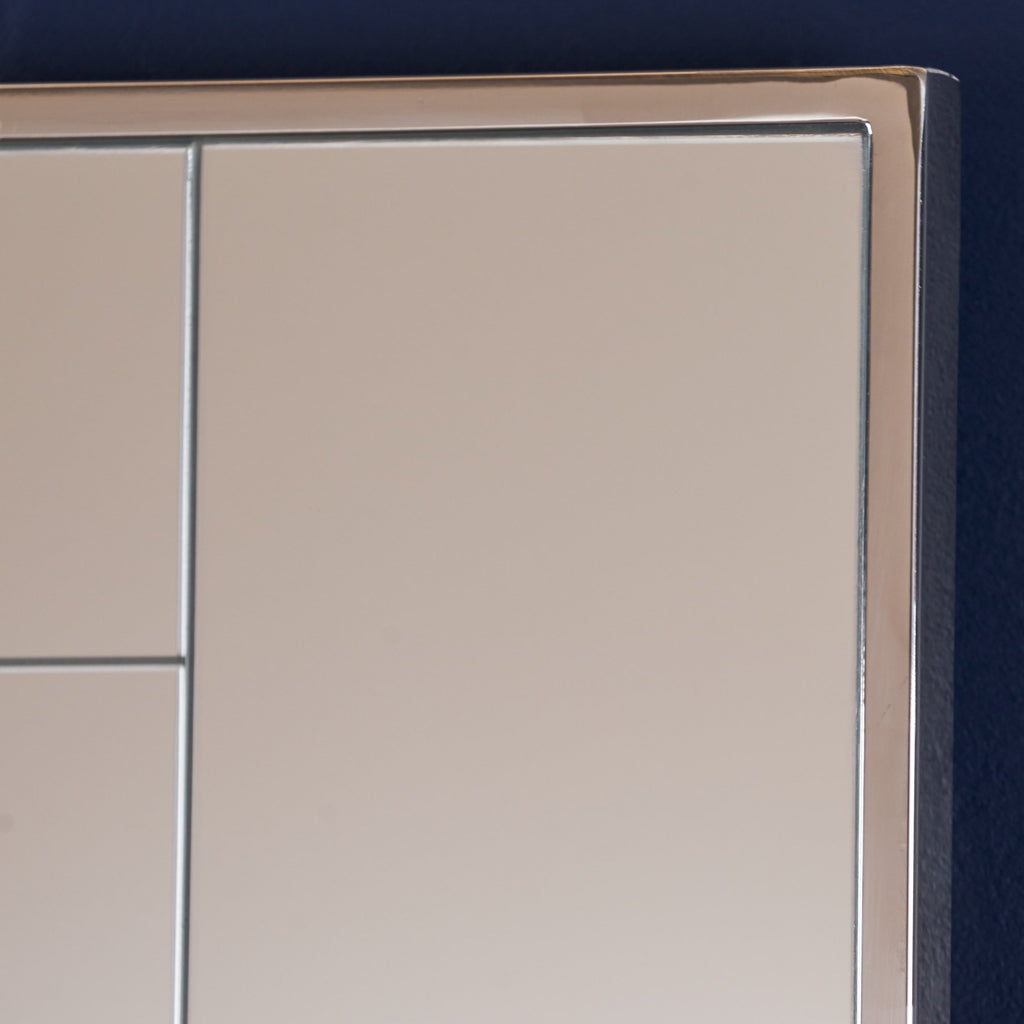 Glam Rectangular Brick Patterned Reflective Wall Mirror - NH457303 ...
