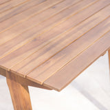 Outdoor 69 Inch Teak Finished Acacia Wood Dining Table - NH797203