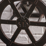 Outdoor Patina Copper Aluminum Ship Wheel Hose Holder - NH486303
