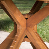 Outdoor Acacia Wood Round Dining Table - NH645003