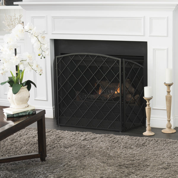 3 Panelled Iron Fireplace Screen - NH055103