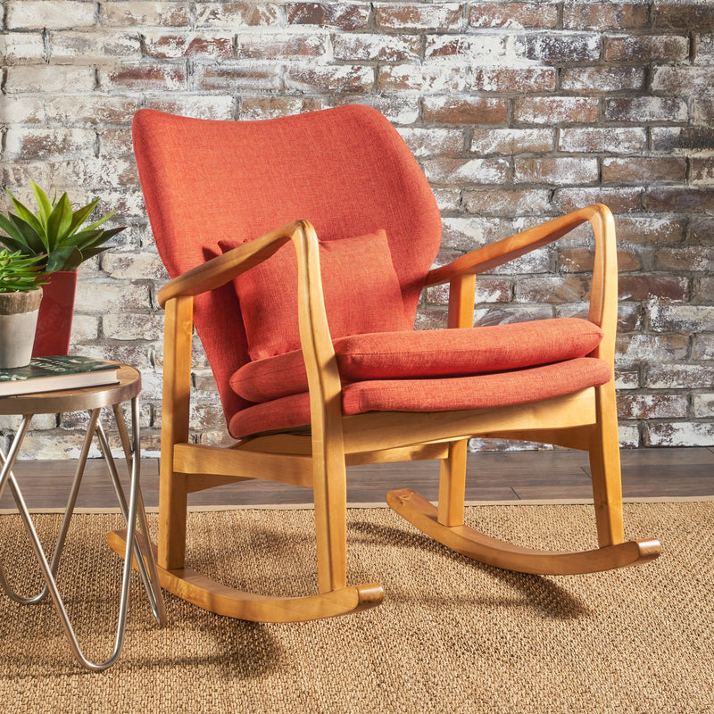 Mid Century Modern Fabric Rocking Chair - NH890203