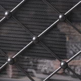 Modern 3-Panel Diamond Pattern Iron Fireplace Screen - NH255103