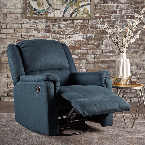 Tufted Fabric Swivel Gliding Recliner Chair - NH650203