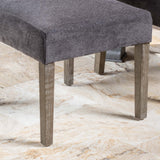 Dark Grey Linen Dining Chair (Set of 2) - NH106112