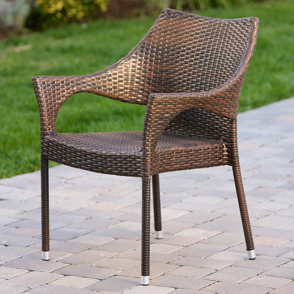 Outdoor Brown Wicker Chairs (Set of 2) - NH426712