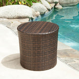 Outdoor Wicker Barrel Side Table - NH594122