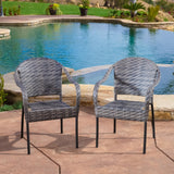 Outdoor Grey Wicker Chair (Set of 2) - NH904432