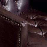 Brown Leather Club Chair - NH453732