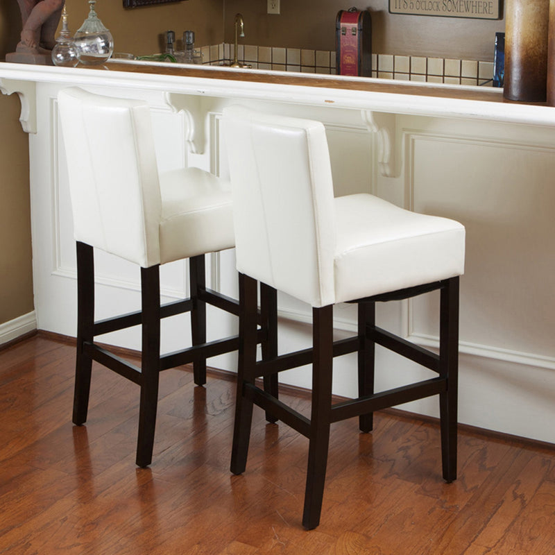 Modern 26-Inch Leather Counter Stool (Set of 2) - NH225732