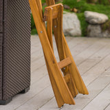 Outdoor 30-Inch Foldable Acacia Wood Bar Stool - NH595732