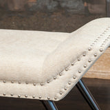 Tufted Fabric Ottoman Footstool - NH613932